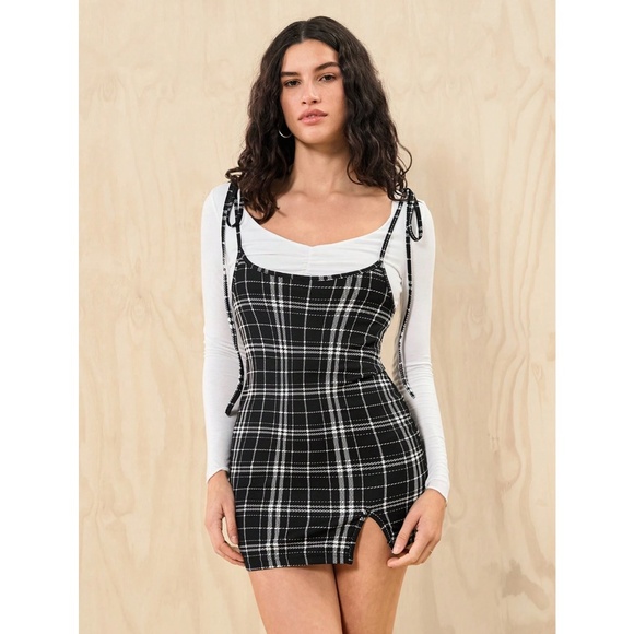 Rouge! Dresses & Skirts - Plaid Pinacore Mini Dress